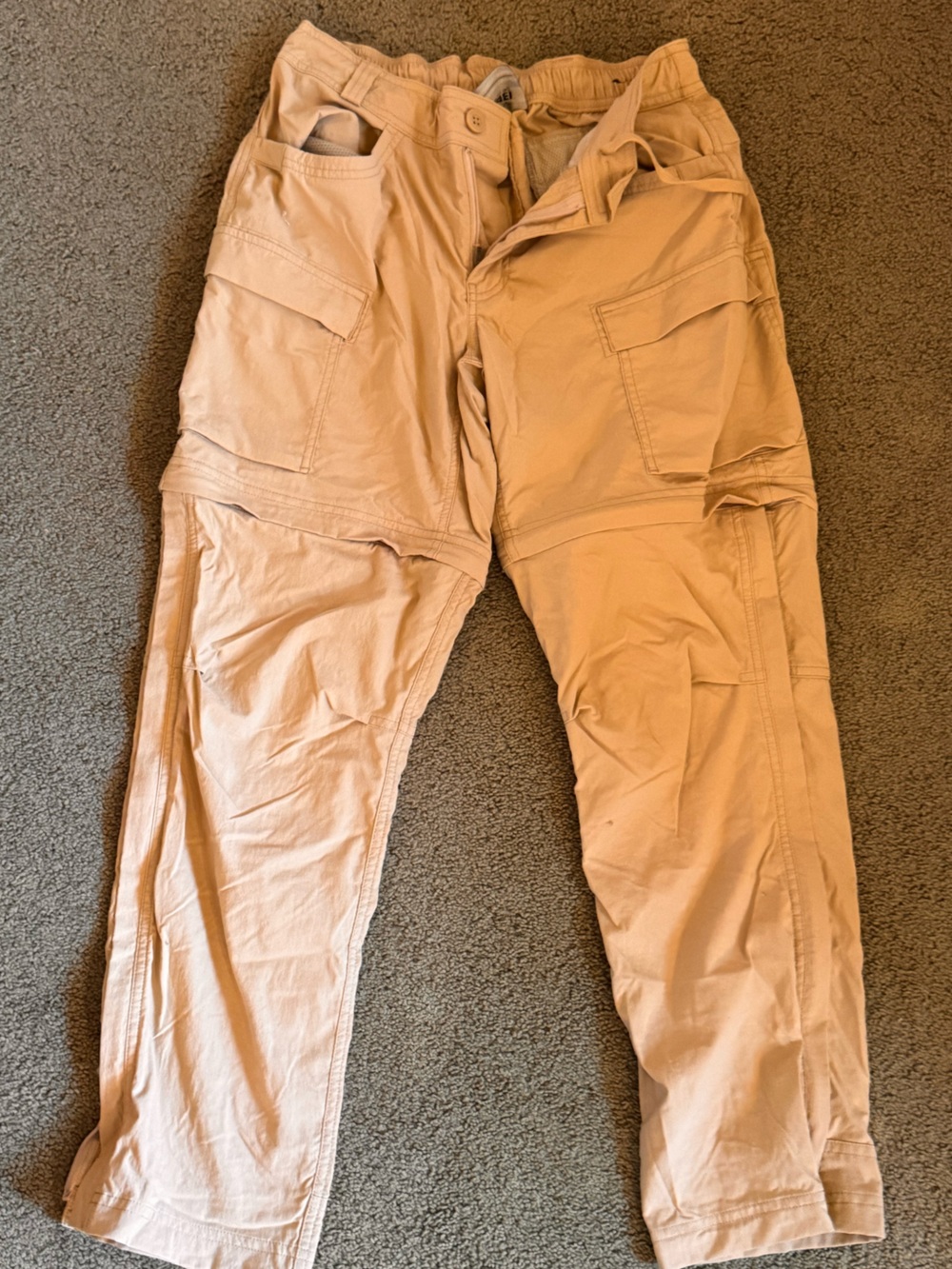REI Waterproof Cargo Hiking Pants Tan Khaki Outdoor Utility